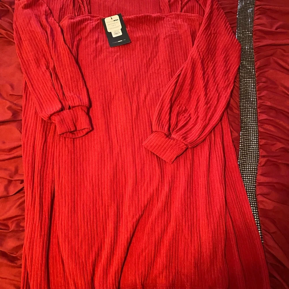 Fashion nova ribbed dress set 2 piece 1X - Picture 3 of 3